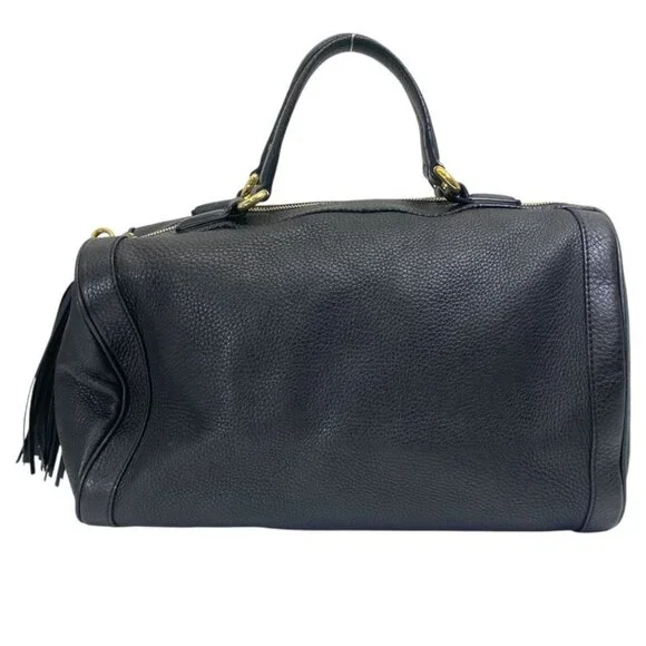 Gucci Soho Leather Mini Boston Bag Interlocking GG Logo Black - Picture 2 of 10